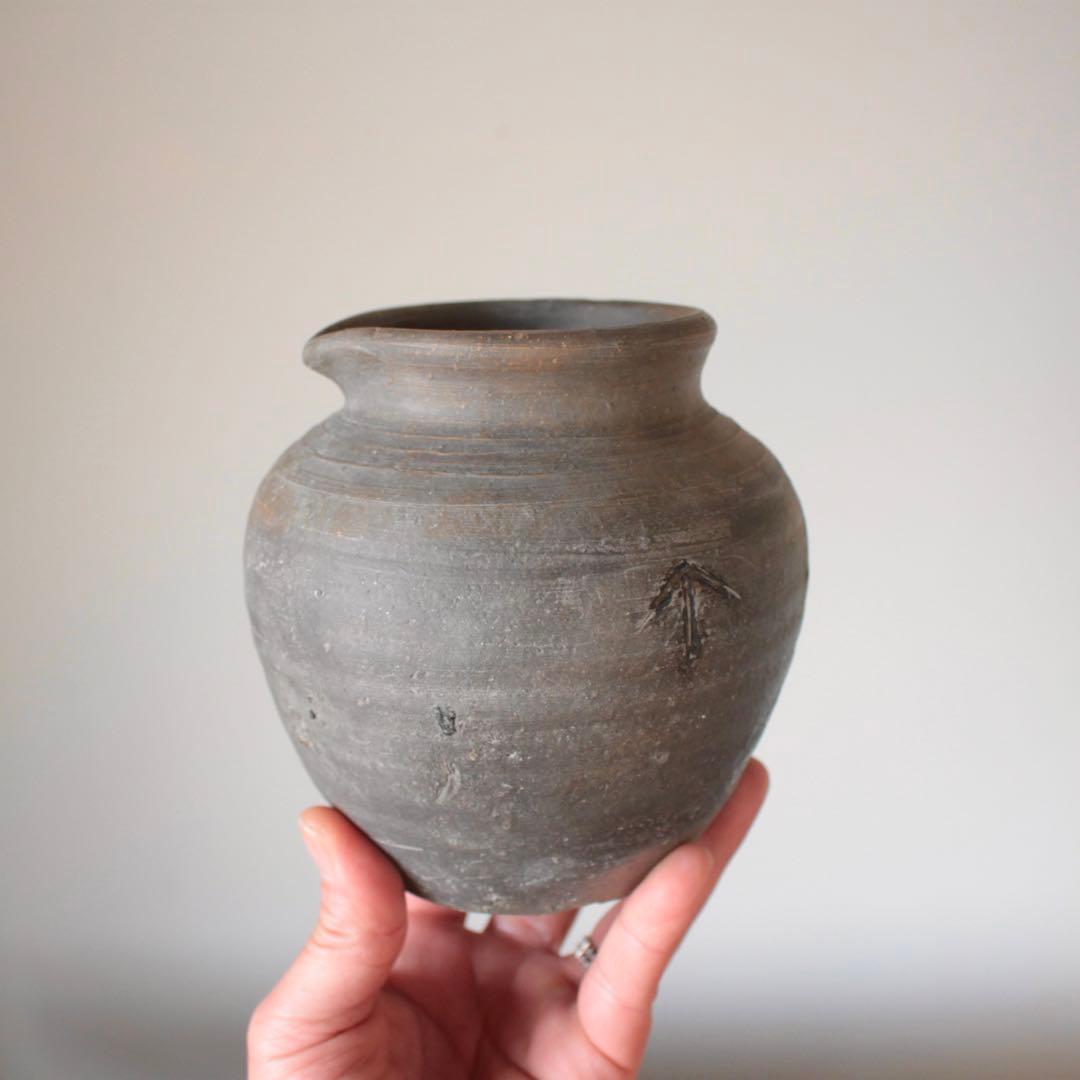 古備前 雀口 小壺 古美術 古道具 アンティーク 種壺 桃山〜江戸初