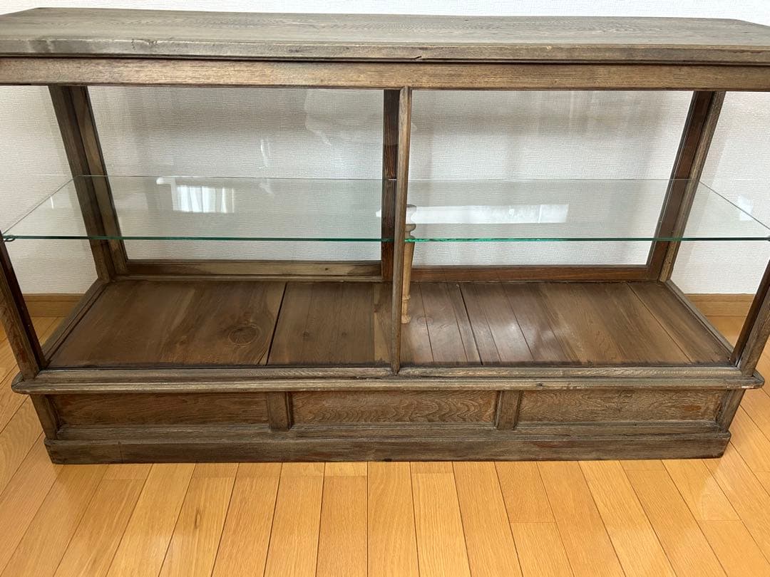 ガラス棚　（古家具・ビンテージ家具）