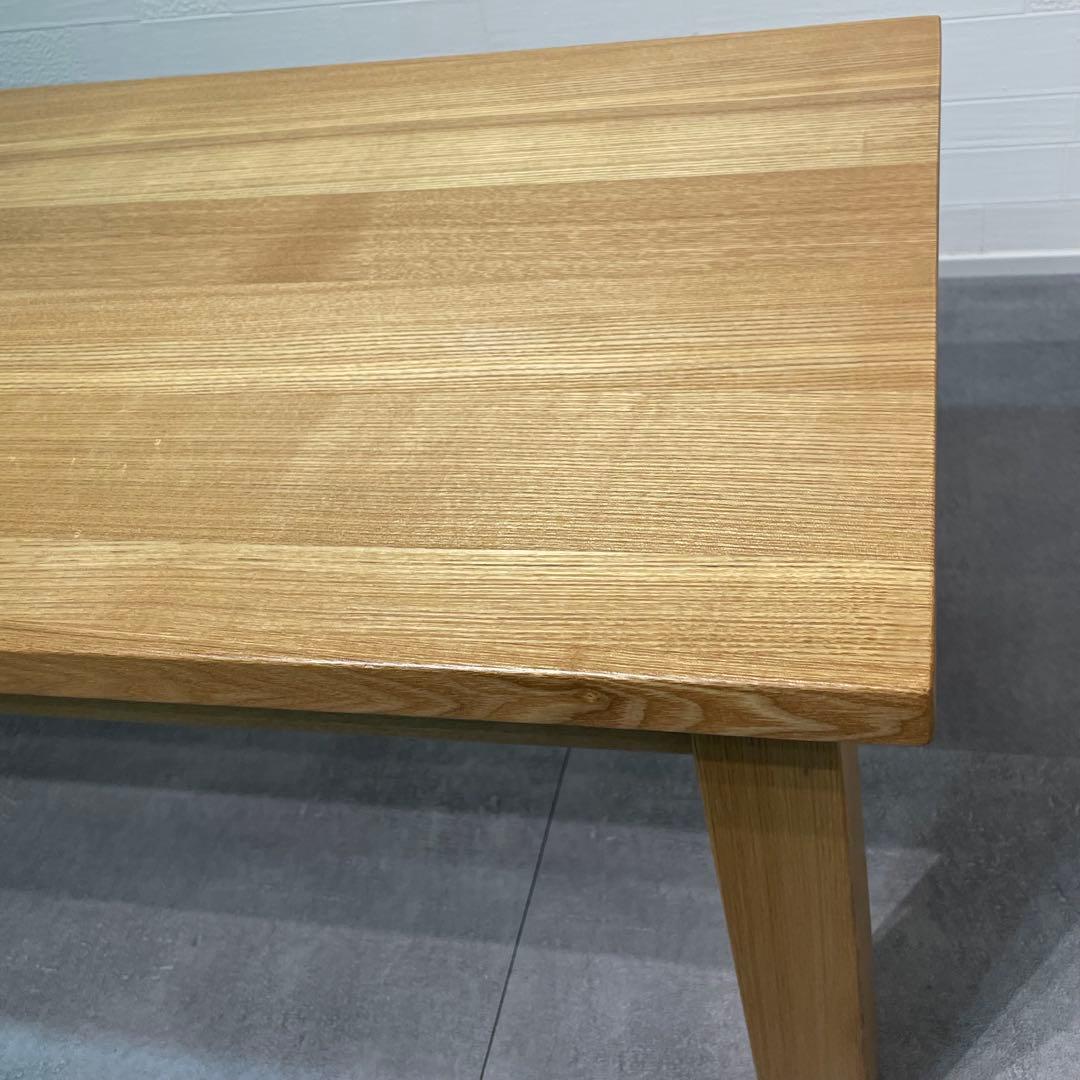 無印 木製 タモ材 ローテーブル 座卓 引き出し付き 60×90㎝ 廃番品 美品