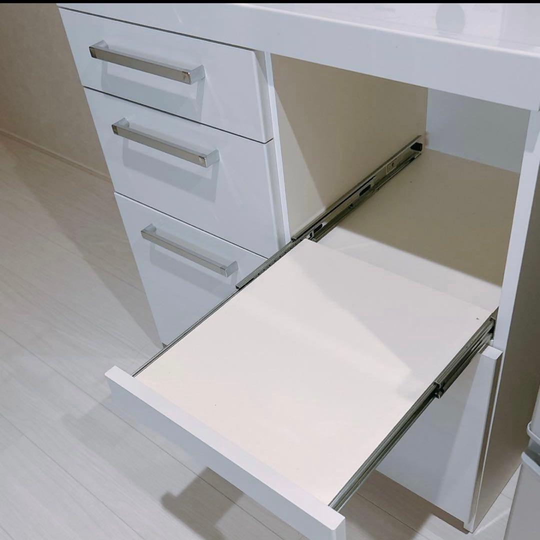 【※羽ママです】パモウナ 食器棚/キッチンボード 完成品（幅75cm）