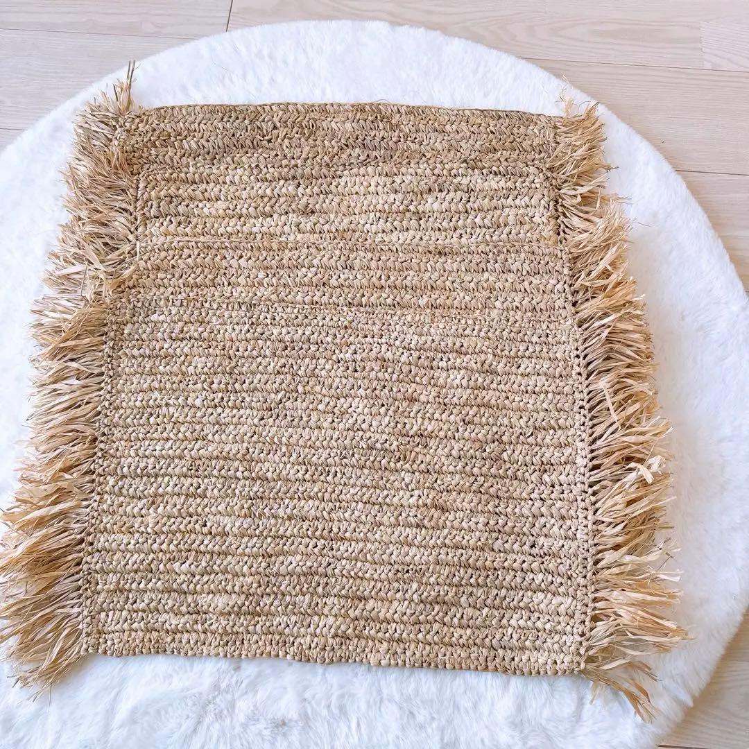 【バリ島】ラフィア ランチョンマット 4枚セット リゾートインテリア 長方形