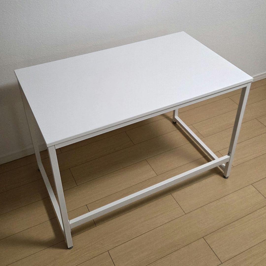 パソコンデスク 幅100cm 白、コード・ケーブル収納 山崎実業 セット