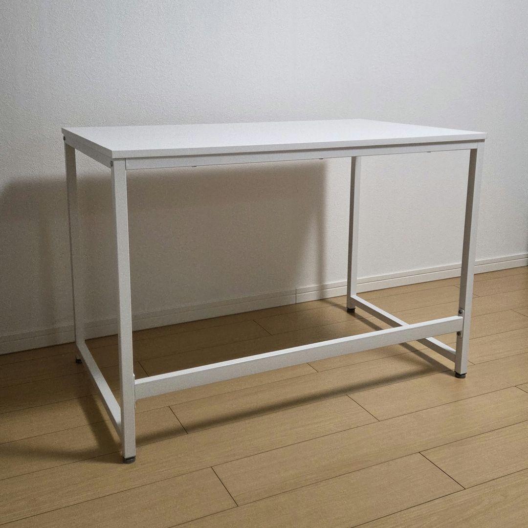 パソコンデスク 幅100cm 白、コード・ケーブル収納 山崎実業 セット