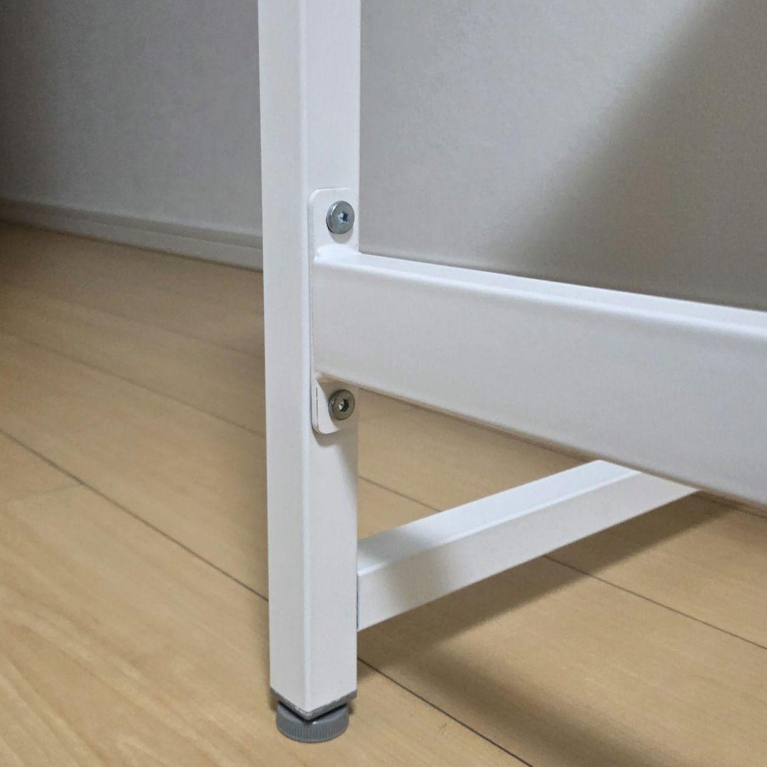 パソコンデスク 幅100cm 白、コード・ケーブル収納 山崎実業 セット