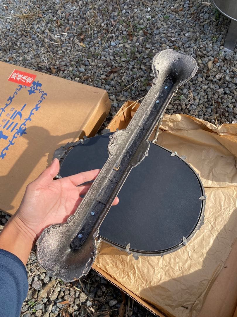 ロココ調　アンティーク調スタンドミラー　立て掛け鏡　シルバーカラー　レイミラー