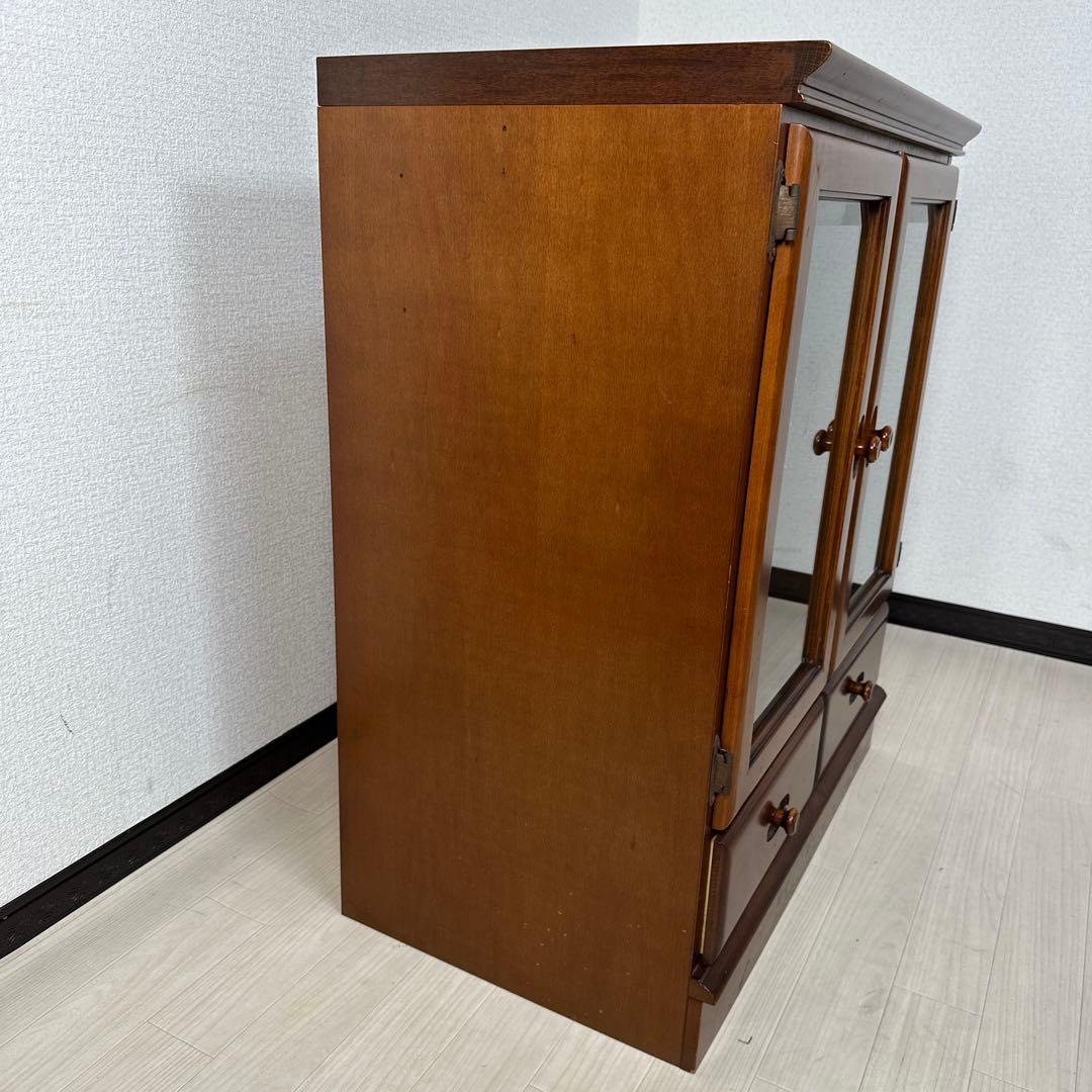 カリモク ガラス キャビネット サイドボード 飾り棚 リビング収納 i1※