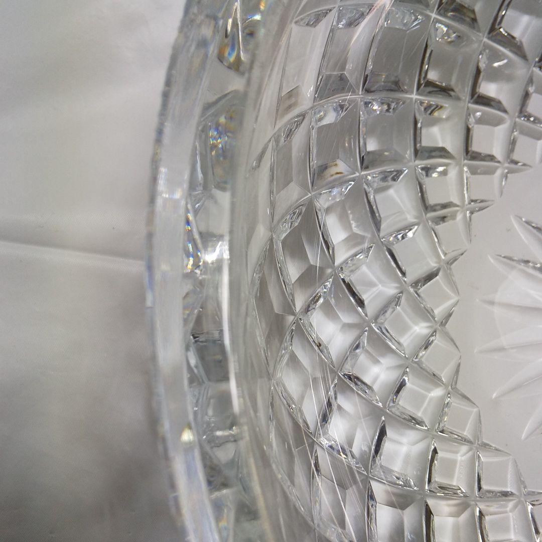 HOYAクリスタル 切子大鉢 矢来に菊継紋