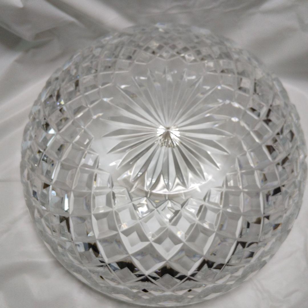 HOYAクリスタル 切子大鉢 矢来に菊継紋