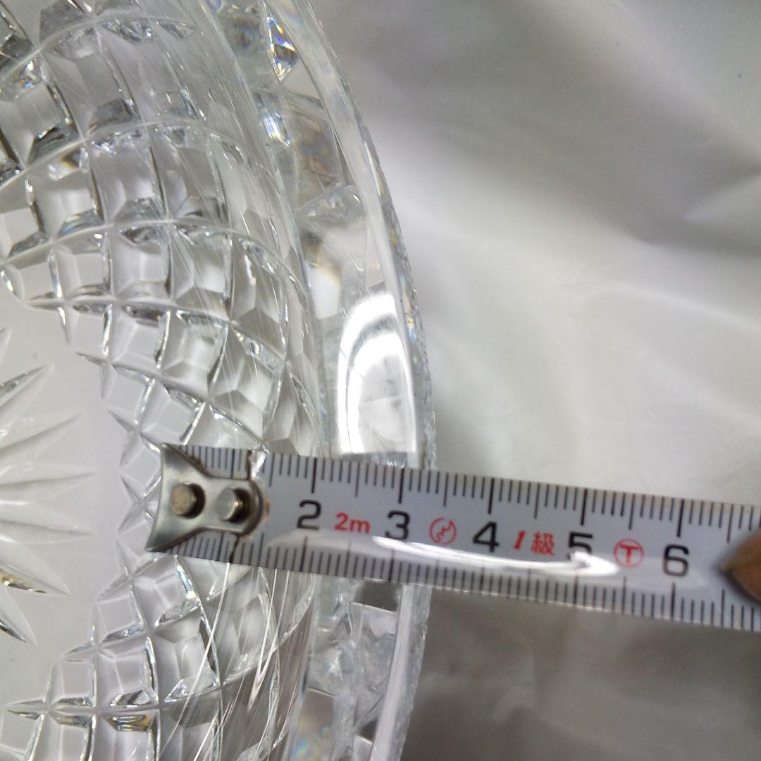 HOYAクリスタル 切子大鉢 矢来に菊継紋