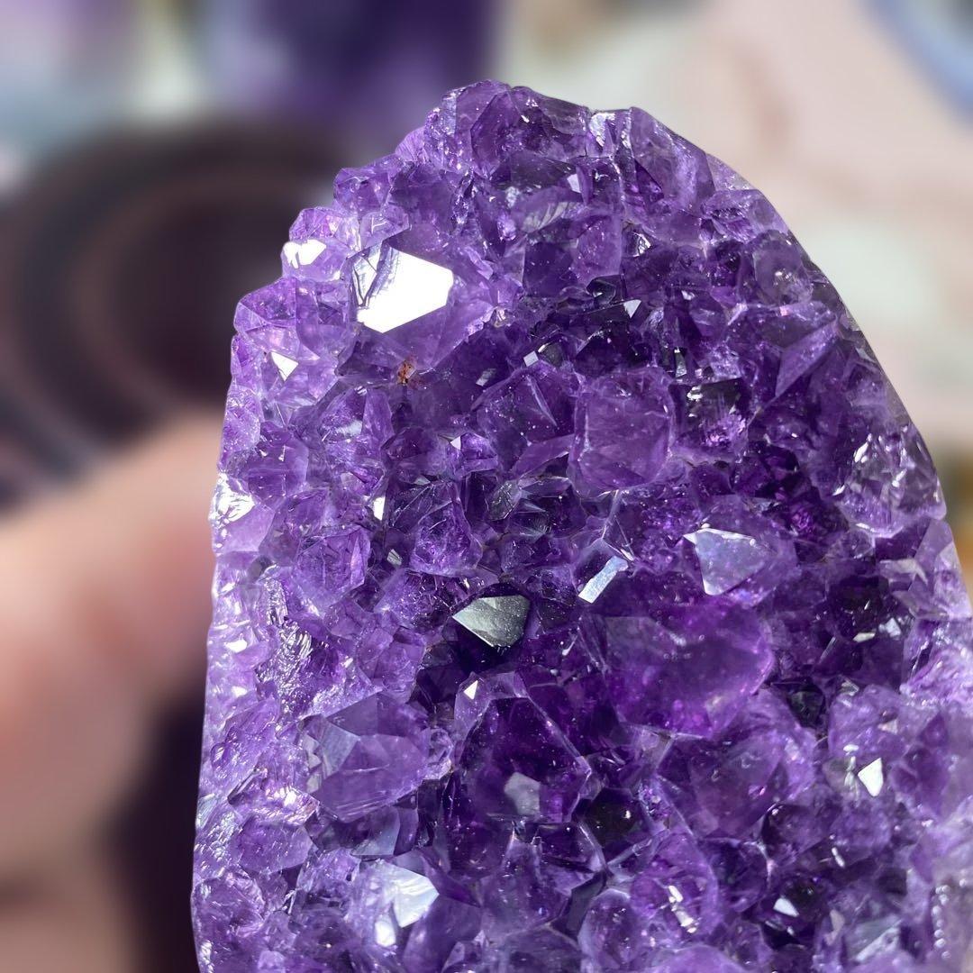 極上】ウルグアイアメジストクラスター原石（幸運水晶）天然紫水晶