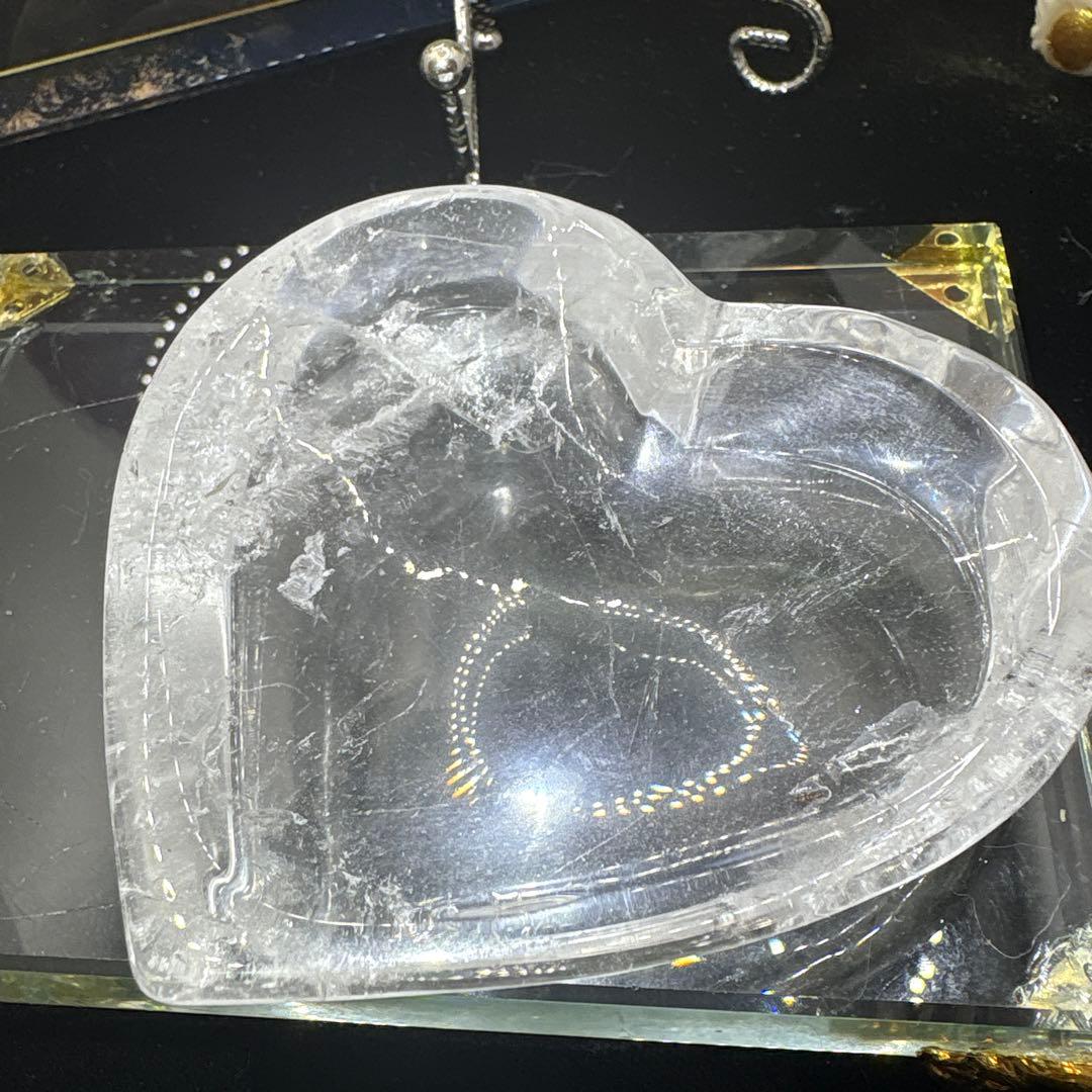 コロパル様水晶ハートお皿♡透明抜群♡No.1424