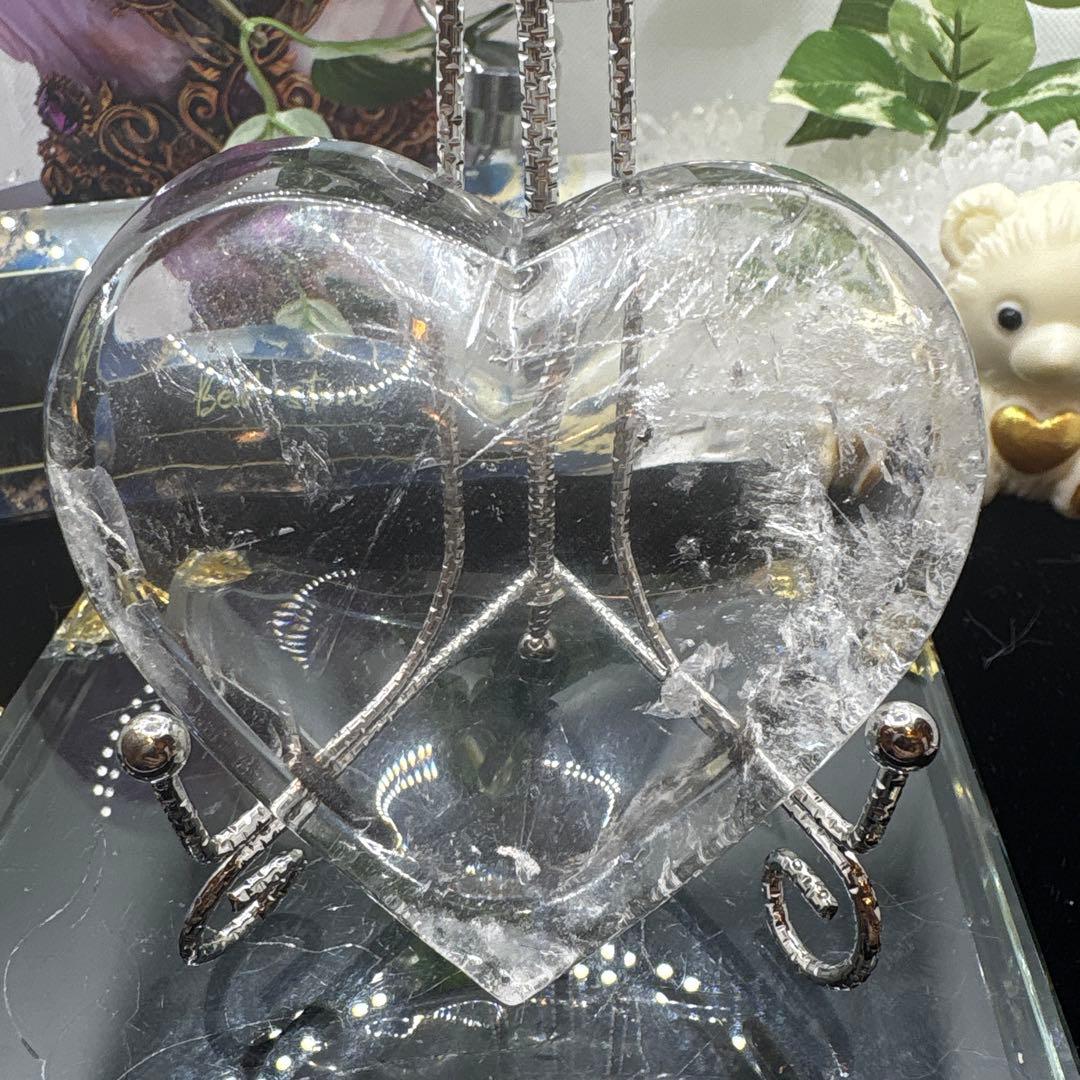 コロパル様水晶ハートお皿♡透明抜群♡No.1424