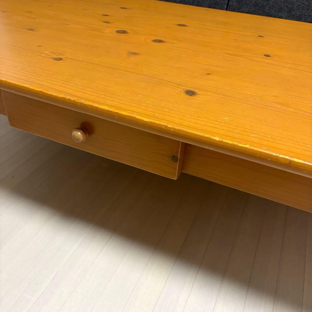 北欧　カントリー　アンティーク　ローテーブル　センターテーブル　天然木　猫脚