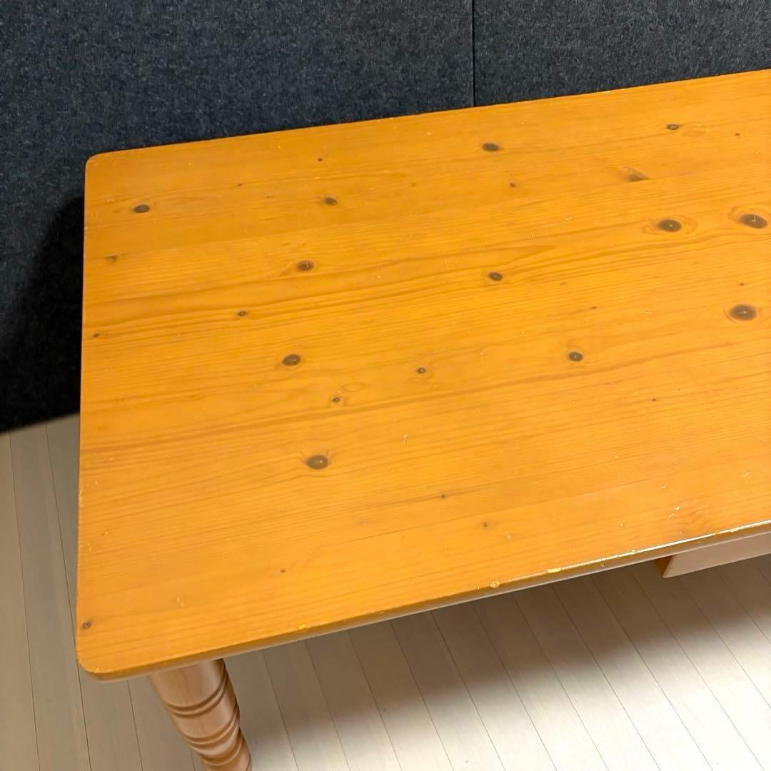 北欧　カントリー　アンティーク　ローテーブル　センターテーブル　天然木　猫脚