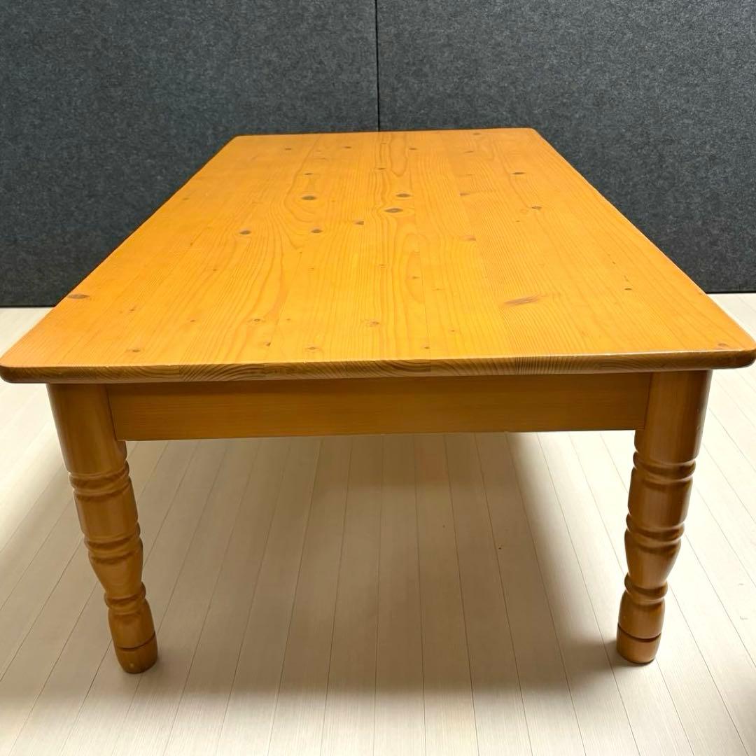 北欧　カントリー　アンティーク　ローテーブル　センターテーブル　天然木　猫脚