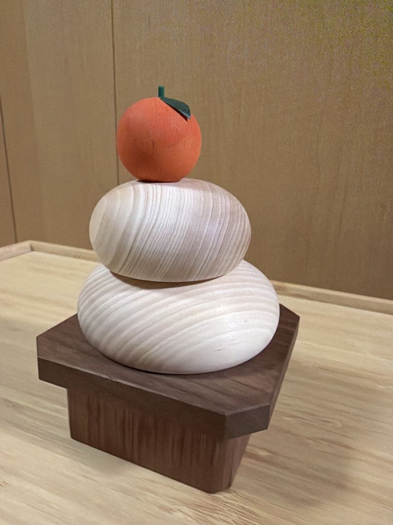 紀州ひのきの木製もっちり鏡もち Ｍサイズ　正月飾り／鏡餅／門松