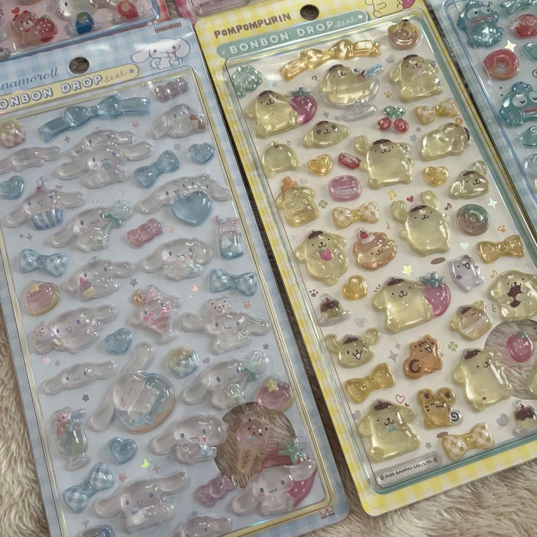 サンリオ 第二弾 ボンボンドロップシール 正規品 コンプリート8種類