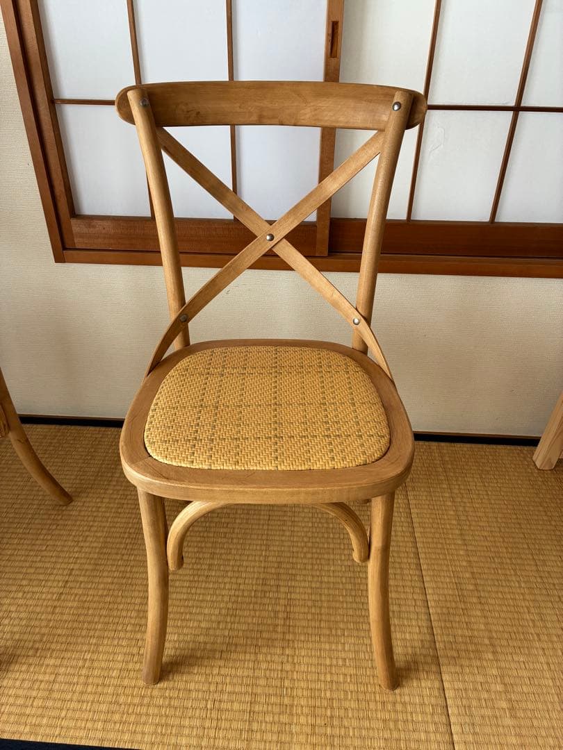北欧レトロ　曲木 ダイニングチェア 椅子 カフェ 無垢材 リビングチェア