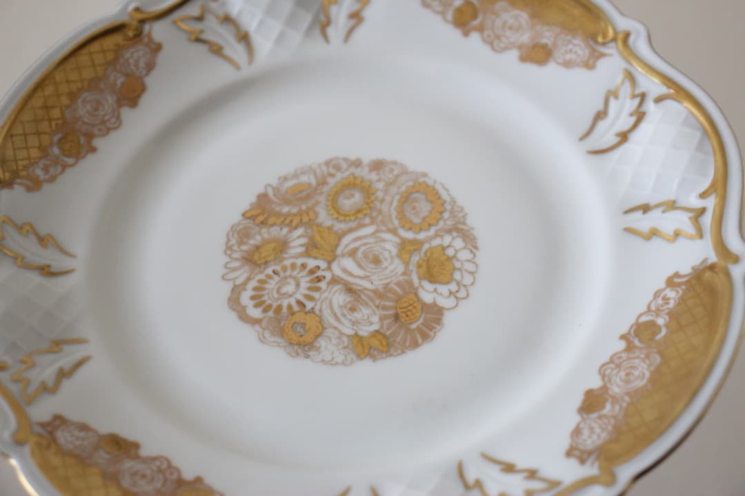 ドイツ　ライフェンバッハ　金彩　１９cm　デザートプレート　６枚