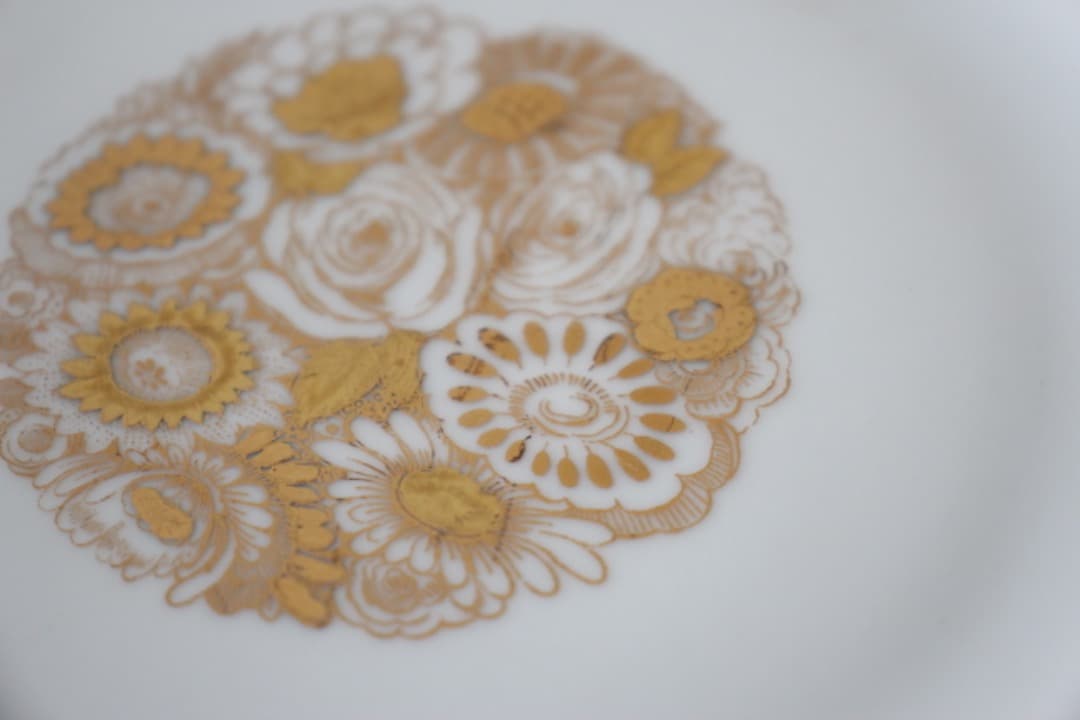 ドイツ　ライフェンバッハ　金彩　１９cm　デザートプレート　６枚