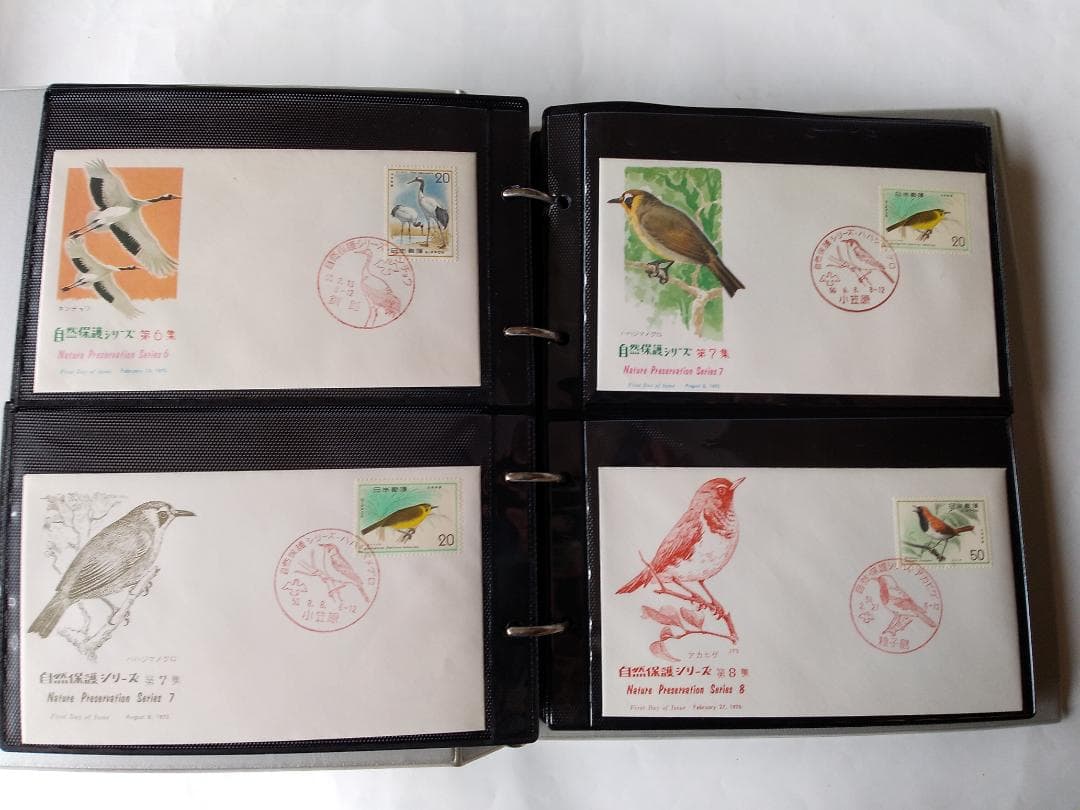 初日カバー 自然保護 昆虫 水鳥 他 切手コレクション 64通 新品 未使用