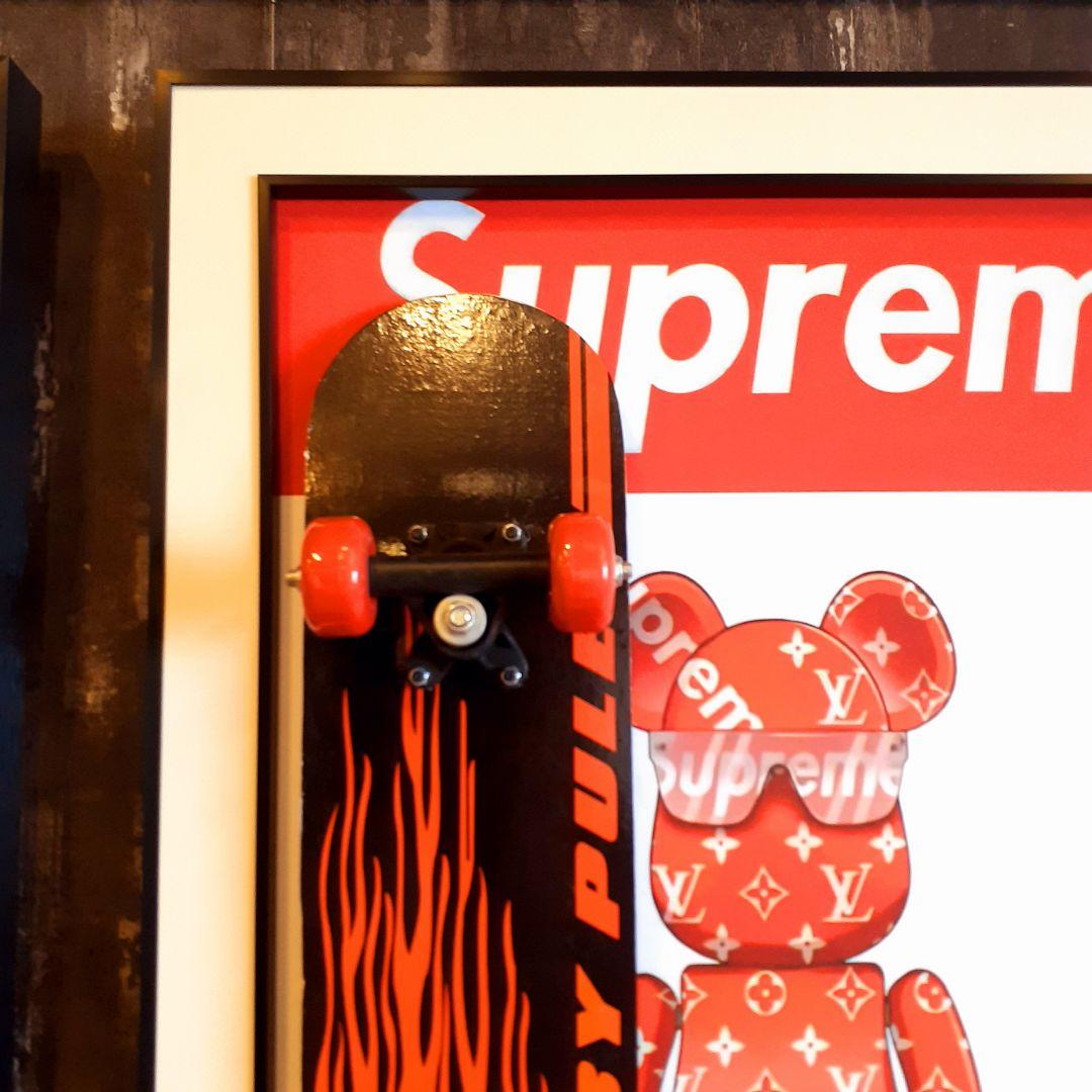 スケボーフィギア付 Louis Vuitton Supreme 3Dアートパネル - メルカリ