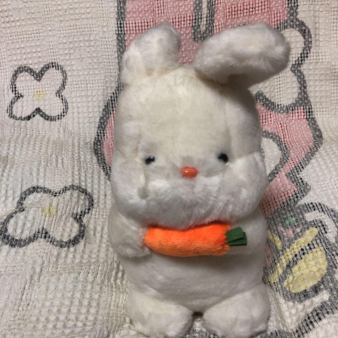昭和レトロ ヴィンテージ にんじんうさぎ メーカー名不明 ぬいぐるみ