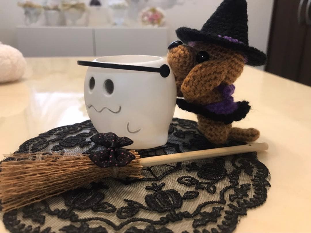 編みぐるみ♡ハロウィン♡ミニチュアダックス♡ハンドメイド