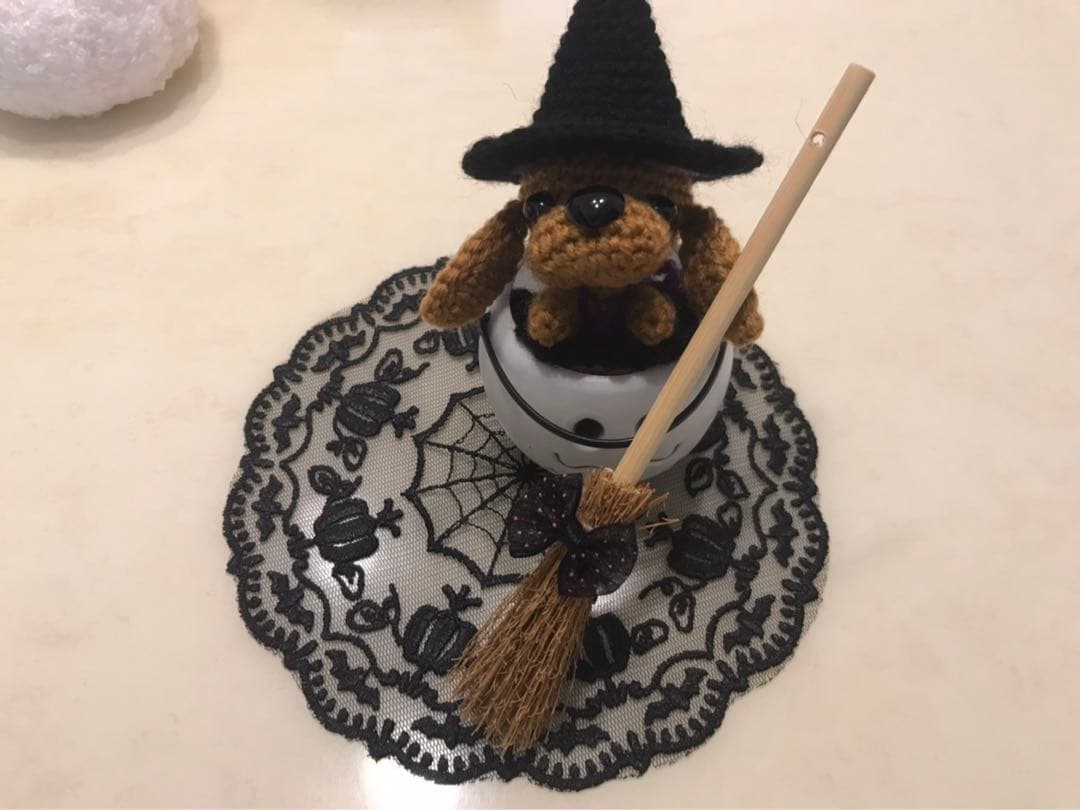 編みぐるみ♡ハロウィン♡ミニチュアダックス♡ハンドメイド