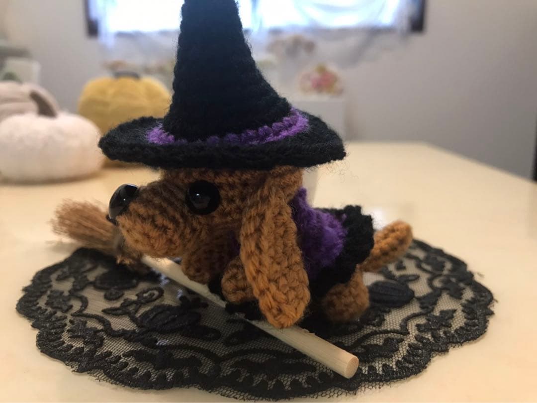 編みぐるみ♡ハロウィン♡ミニチュアダックス♡ハンドメイド