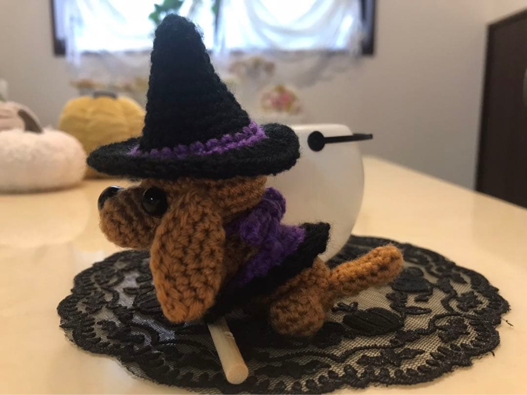 編みぐるみ♡ハロウィン♡ミニチュアダックス♡ハンドメイド