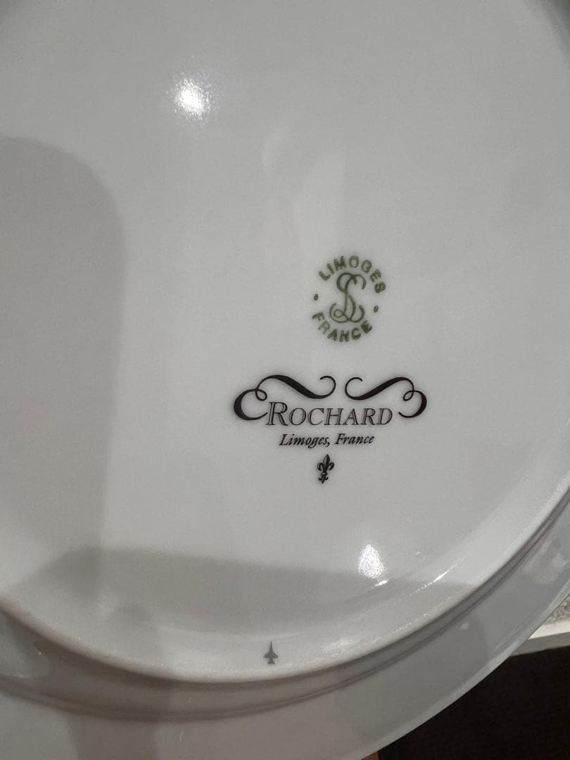 リモージュ ROCHARD クリスマス プレート 2枚 金彩 手描き 飾り皿