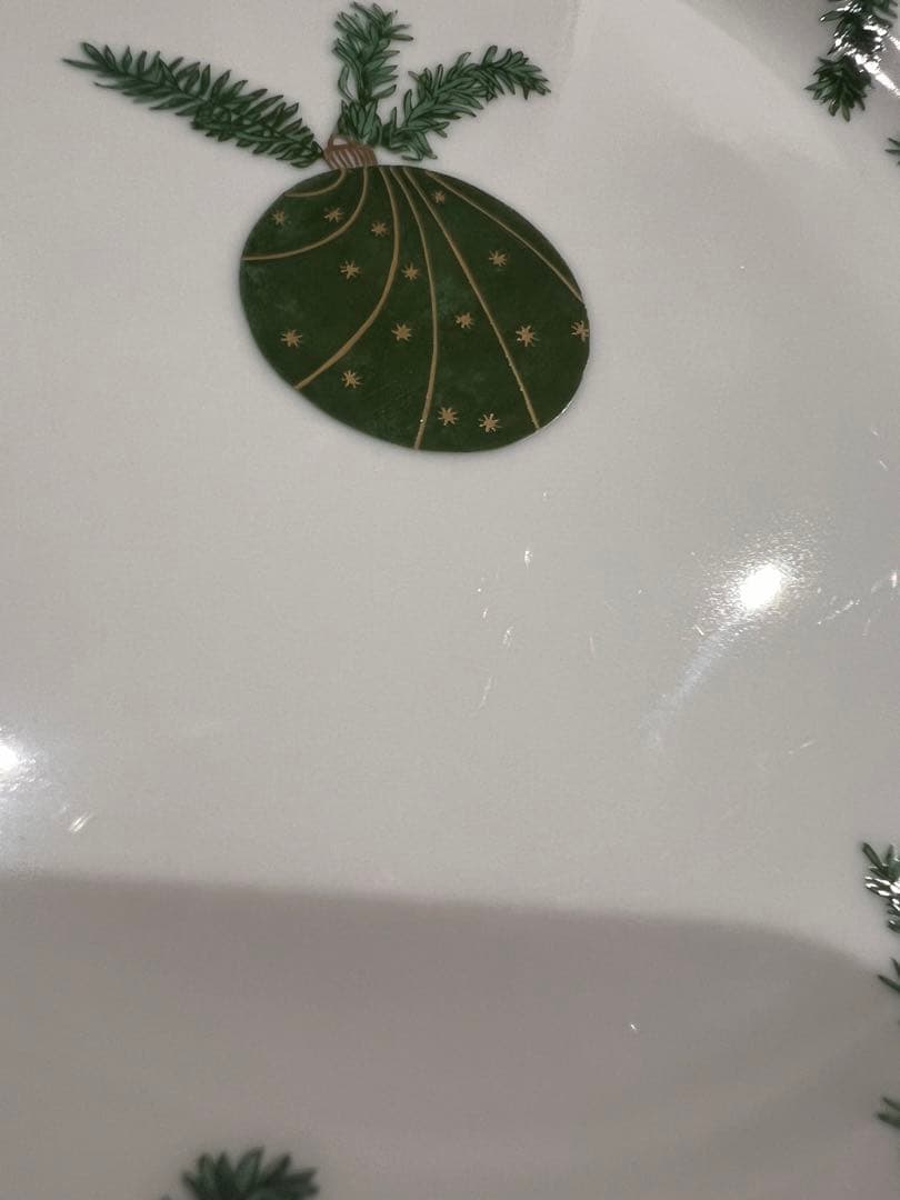 リモージュ ROCHARD クリスマス プレート 2枚 金彩 手描き 飾り皿