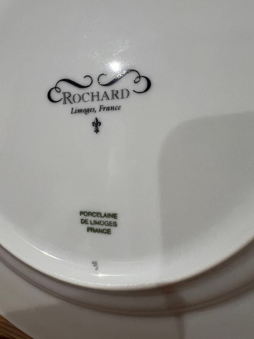 リモージュ ROCHARD クリスマス プレート 2枚 金彩 手描き 飾り皿