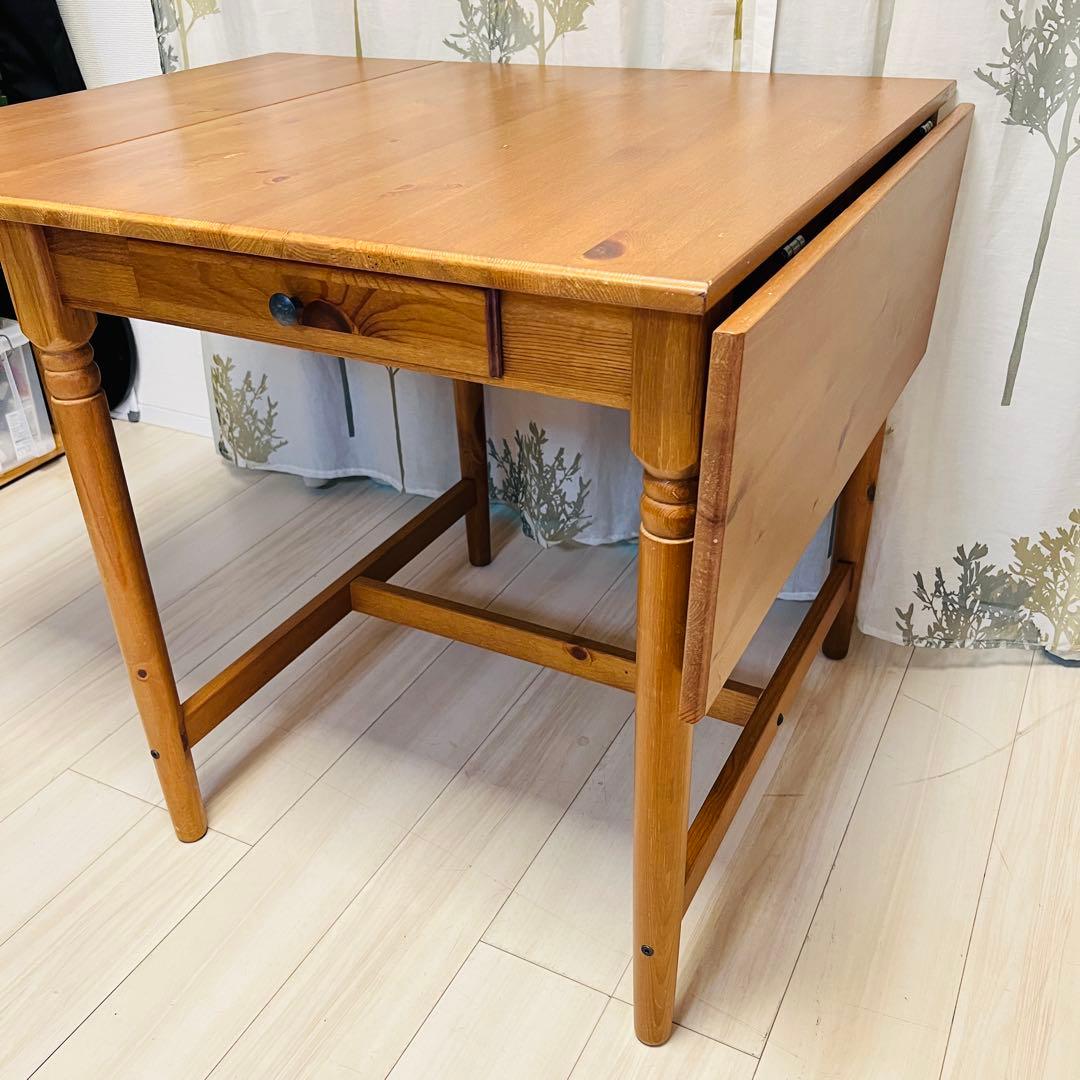 【廃盤品】IKEA テーブル　木製　折りたたみ　バタフライ INGATORP