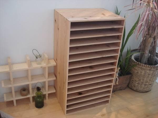 ★送料無料★サイズ変更可能★A4木製14段書類棚無垢材オーダー可能収納ナチュラル