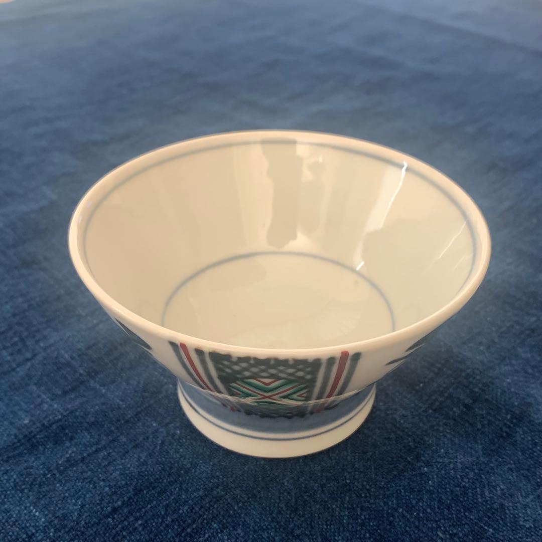 【新品】【砥部焼】青い花模様の陶器製茶碗5個セット