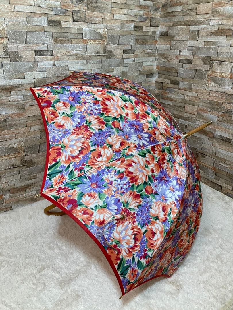 Christian Dior クリスチャンディオール　長袖　赤　花柄