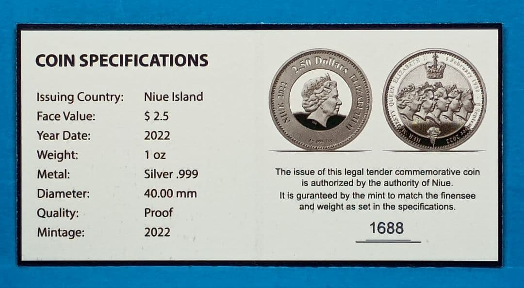 2022 ニウエ エリザベス女王 追悼記念 $2.5 銀貨 NGC PF70UC - メルカリ