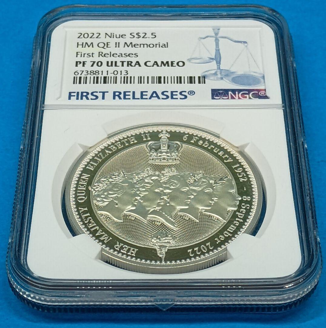 2022 ニウエ エリザベス女王 追悼記念 $2.5 銀貨 NGC PF70UC - メルカリ