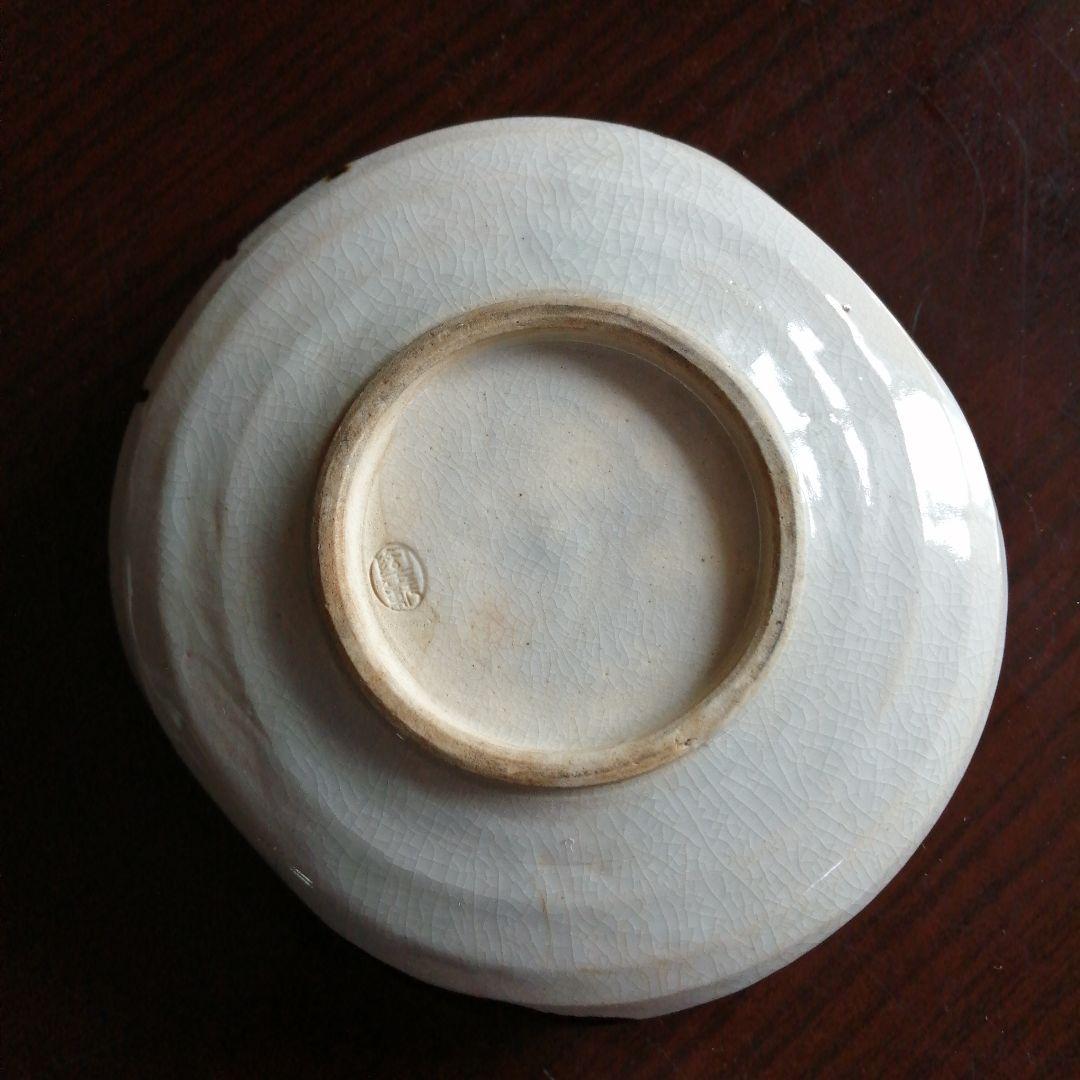 瀬戸焼　黒織部向付　5客　13.8cm　昭和初期〜中期