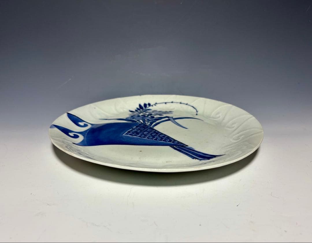 PRICE DOWN 」 藍九谷短冊花束文中皿 (完品) - メルカリ