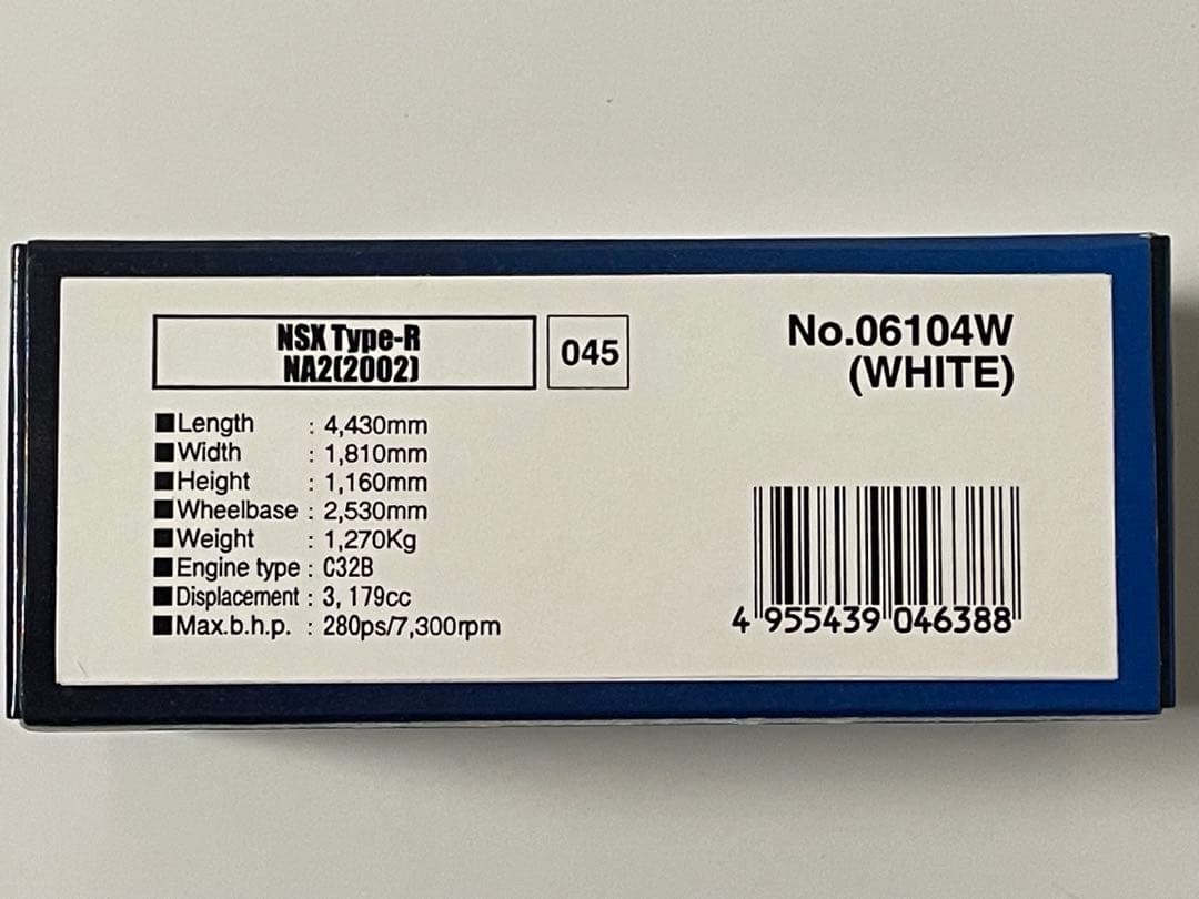 1/64 京商 ホンダNSX Type-R NA2 2002 後期型 ホワイト - メルカリ