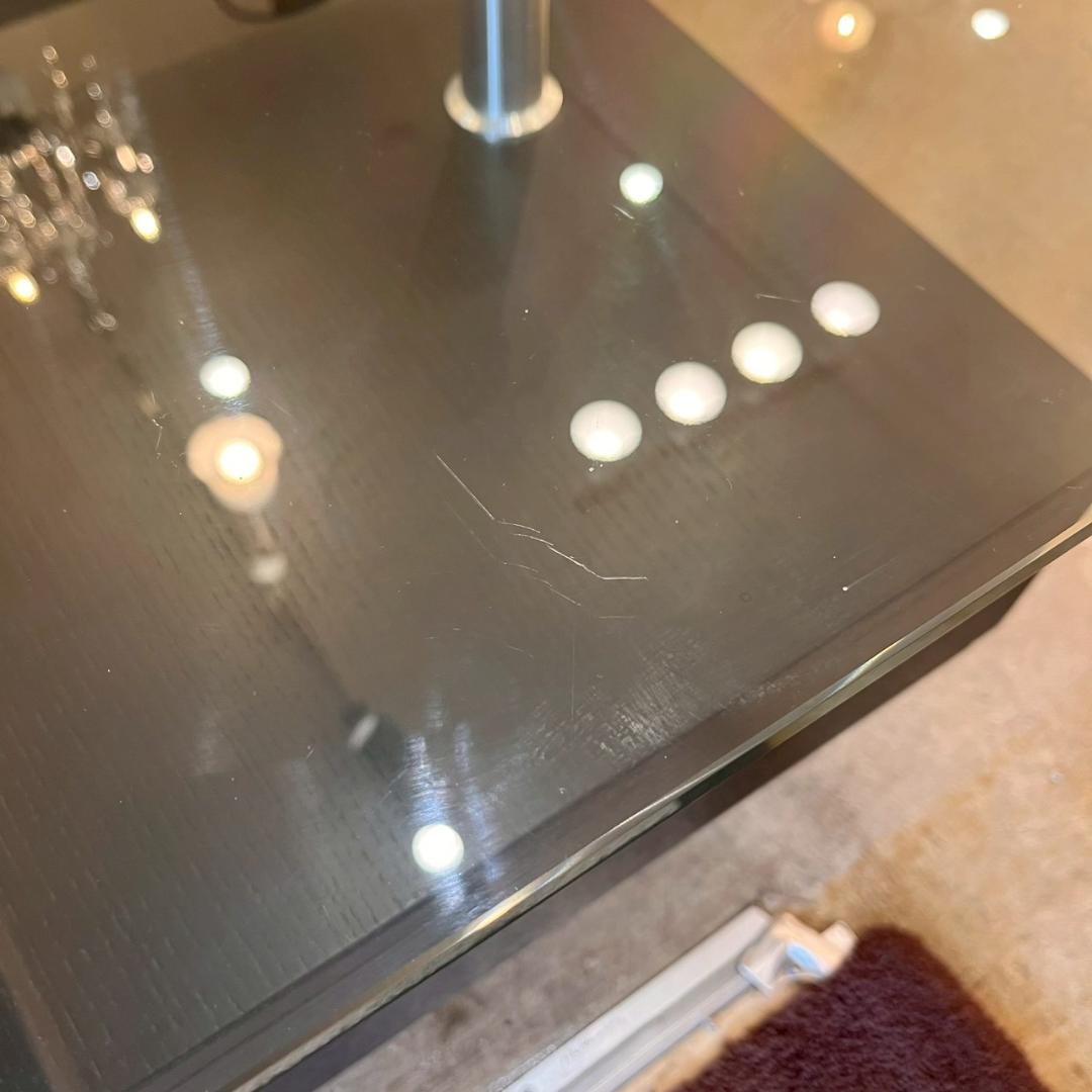 【 美品 】 ニトリ センターテーブル スプレンダー2 120 ガラステーブル