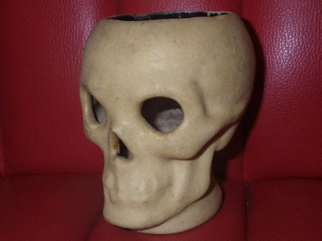 30’S★ビンテージ★スカル★キャンドルホルダー★ハロウィン★髑髏★USA★骸骨