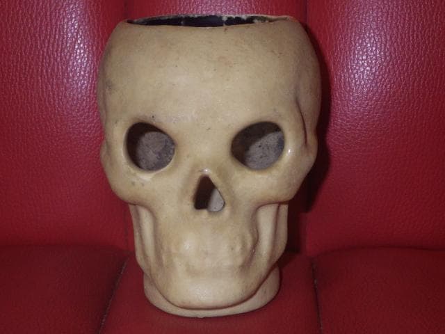 30’S★ビンテージ★スカル★キャンドルホルダー★ハロウィン★髑髏★USA★骸骨