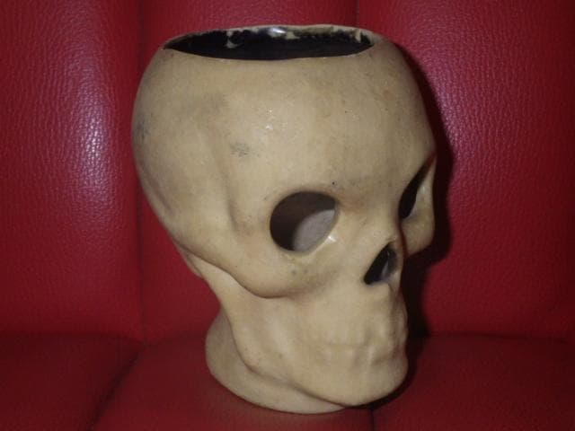 30’S★ビンテージ★スカル★キャンドルホルダー★ハロウィン★髑髏★USA★骸骨
