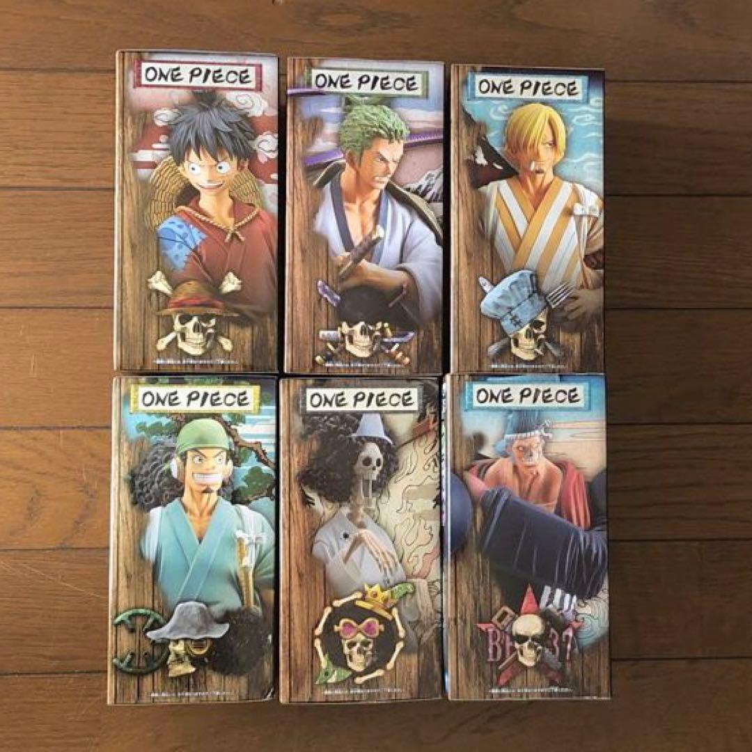 ワンピースフィギュア ルフィ太郎、ゾロ十郎、サン五郎、ウソ八、ホネ吉、フラの介