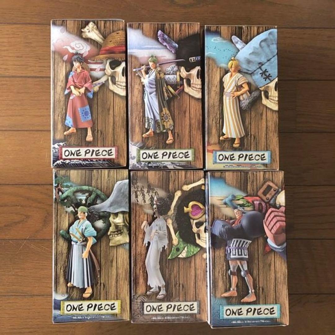 ワンピースフィギュア ルフィ太郎、ゾロ十郎、サン五郎、ウソ八、ホネ吉、フラの介