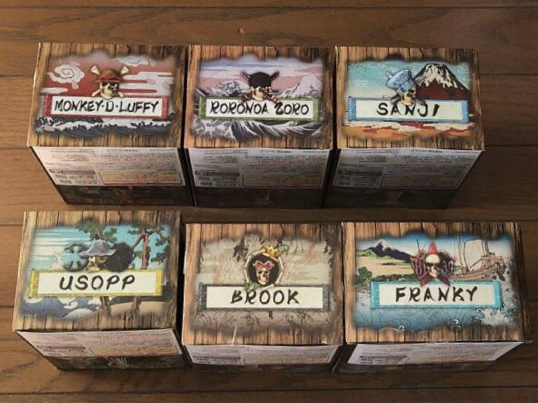 ワンピースフィギュア ルフィ太郎、ゾロ十郎、サン五郎、ウソ八、ホネ吉、フラの介